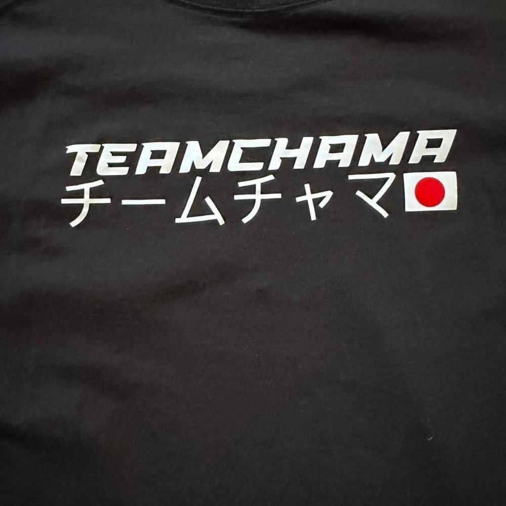 Team Chama Tshirt Mens Size XL Black Japanese Print Streetwear Kanji Graphic Tee
